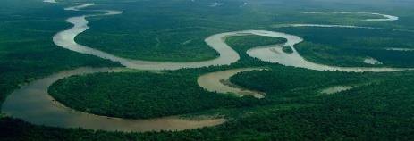 River winding through Papua New Guinean lowlands